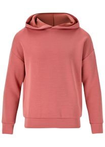 Endurance Kinder Kapuzensweatshirt "Timmia", rot, casual, Gr. 128, unifarben, 51% Polyester, 44% Modal, 5% Elasthan, Sweatshirts, mit kuscheligem