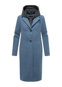 Navahoo Damen Langmantel "Kekstraum 14", blau, sportlich, Gr. M, Obermaterial 1: 95% Polyester, 3% Viskose, 2% Elasthan; Obermaterial 2: 100%