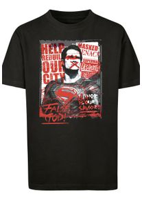 F4NT4STIC Jungen Kurzarmshirt "F4NT4STIC Kinder Batman v Superman False God with Kids Basic Tee", schwarz, casual, Gr. 110, unifarben, 100%