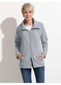 Classic Basics Damen Fleecejacke, grau, Gr. 48, unifarben, 100% Polyester, Jacken