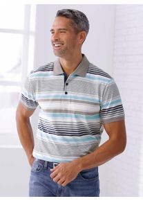 CLASSIC Herren Poloshirt "Kurzarm-Poloshirt", weiß, Gr. 52, gemustert, gestreift, mehrfarbig, 100% Baumwolle, Shirts