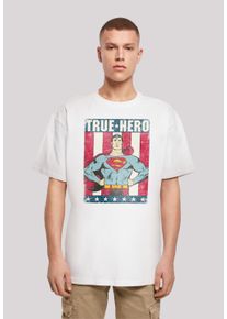 F4NT4STIC Herren T-Shirt "Superman Superheld True Hero", weiß, casual, Gr. S, Obermaterial: 100% Baumwolle, Shirts, Print