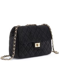 Vivance Damen Umhängetasche "Schultertasche", schwarz, Textil, unifarben, Samtoptik, Taschen, in modischer Samtoptik, Handtasche, Tragetasche,