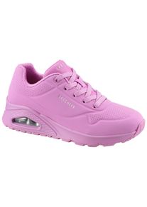 Skechers Damen Sneaker "Street Uno - Stand on Air", Gr. 37, rosa, Lederimitat, sportlich, Schuhe, Freizeitschuh, Halbschuh, Schnürschuh mit Memory