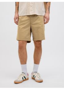 Jack & Jones JACK & JONES Herren Shorts "JPSJAIDEN CAMPAIGNHYBRIDJOGGERSHORT MID", beige, modisch, Gr. S, unifarben, Web, Obermaterial: 98% Baumwolle, 2%