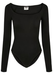 Urban Classics Damen Langarmshirt "Urban Classics Damen Ladies Organic Longsleeve Body", schwarz, casual, Gr. M, unifarben, 95% Baumwolle, 5%