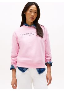 Tommy Hilfiger Damen Sweatshirt "MDRN REG CORP LOGO C-NK SWTSHRT", rosa, casual, Gr. XXL, unifarben, Sweatware, Obermaterial: 63% Baumwolle, 37%