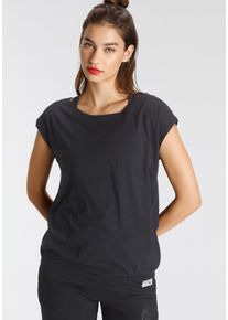 Kangaroos Damen Kurzarmshirt, schwarz, sportlich, Gr. 32, Jersey, Obermaterial: 50% Baumwolle, 50% Modal. Top: 95% Baumwolle, 5% Elasthan, Shirts,