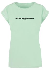 Merchcode Herren T-Shirt "Merchcode Damen Ladies Hope Extended Shoulder Tee", grün, casual, Gr. S, bedruckt, 100% Baumwolle, Shirts
