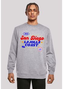 F4NT4STIC Herren Kapuzenpullover "San Diego CREW", grau, casual, Gr. 5XL, Obermaterial: 50% Baumwolle, 50% Polyester, Pullover, Print