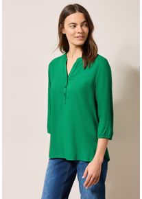 Cecil Damen Klassische Bluse, grün, casual, Gr. XL, unifarben, Stoff, 100% Viskose, Blusen, mit 3/4 Ärmeln
