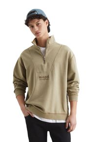 Marc O'Polo Herren Sweatshirt "aus Bio-Baumwolle", grün, Gr. XL, MARC O'POLO DENIM, unifarben, Obermaterial: 100% Baumwolle, Sweatshirts