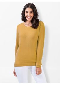 Alessa W. Collection ALESSA W. Damen Kaschmirpullover "Kaschmir-Pullover", gelb, Gr. 36, meliert, unifarben, 100% Kaschmir, Pullover