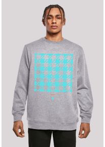 F4NT4STIC Herren Kapuzenpullover "Hahnentritt Karo blau", grau, casual, Gr. 4XL, Obermaterial: 50% Baumwolle, 50% Polyester, Pullover, Print