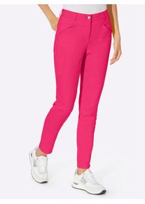Heine Damen Stretch-Hose, pink, Gr. 46, unifarben, 72% Baumwolle, 25% Polyester, 3% Elasthan, Hosen