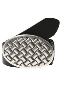 Damen Ledergürtel, schwarz, modisch,casual, Gr. 95, RETTUNGSRING BY SHOWROOM 019, unifarben, Leder, Gürtel, mit austauschbarer Schließe »Oval