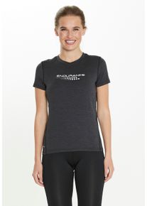 Endurance Herren Funktionsshirt "WANGE MELANGE", schwarz, sportlich, Gr. 40, meliert, bedruckt, 92% Polyester, 8% Elasthan, Shirts, mit innovativer
