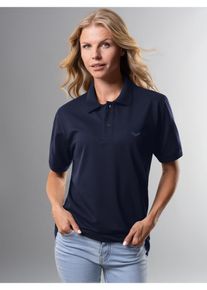 TRIGEMA Damen Poloshirt "TRIGEMA Poloshirt DELUXE Piqué", blau, Basic, Gr. XL, 100% Baumwolle, Shirts