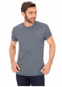 TRIGEMA Herren T-Shirt "TRIGEMA T-Shirt DELUXE Baumwolle", grau, Basic, Gr. M, 100% Baumwolle, Shirts
