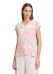 Betty Barclay Damen Kurzarmshirt "Betty Barclay Casual-Shirt mit Ringel", beige, feminin, Gr. 38, Obermaterial: 62% Viskose, 23% Polyester, 11%