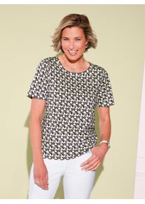 Classic Basics Damen Kurzarmshirt "Kurzarm-Shirt", bunt, Gr. 44, gemustert, bedruckt, mehrfarbig, 100% Baumwolle, Shirts