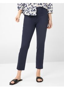 Damen Chinohose "Style LAVINA ZIP 6/8", blau, Gr. 42, RAPHAELA BY Brax, 96% Baumwolle, 4% Elasthan, Hosen