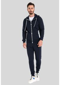 Cipo & Baxx CIPO & BAXX Herren Trainingsanzug "HOMEWEAR", blau, Gr. L, bedruckt, 80% Baumwolle;15% Polyester;5% Elasthan, Sportanzüge, mit Allover-Musterung