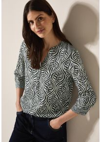 Cecil Damen Shirtbluseslate khaki, casual, Gr. M, bedruckt, Web, 100% Baumwolle, Blusen, aus reiner Baumwolle