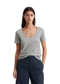 Marc O'Polo MARC O'POLO Damen T-Shirt "aus Organic Cotton Slub Jersey"multi, schwarz, inside out, Basic, Gr. L, gestreift, Obermaterial: 100% Baumwolle, Shirts