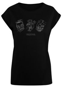 ABSOLUTE CULT Herren T-Shirt "ABSOLUTE CULT Damen Ladies Deadpool - Zombie Head Sketch T-Shirt", schwarz, casual, Gr. XL, bedruckt, 100% Baumwolle,