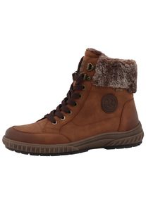 Romika Damen Winterboots, Gr. 36, braun, Lederimitat, Textil, sportlich, Schuhe, Keilabsatz, Schnürboots, Outdoorschuh mit Innenreißverschluss