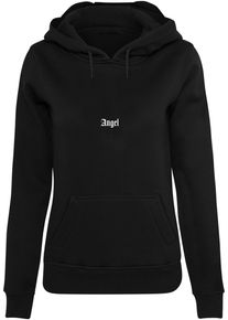 MISS TEE Damen Kapuzenpullover "Miss Tee Damen Angel Wings Hoody", schwarz, casual, Gr. XS, unifarben, 65% Baumwolle, 35% Polyester, Pullover
