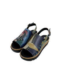 DOGO Damen Sandalette "Gigi Bring Your Colours To Life Damen Sandalen/ Sandaletten /", Gr. 36, blau, Lederimitat, Schuhe, Vegan