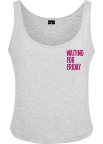 MisterTee Herren Muskelshirt "MisterTee Damen Ladies Waiting For Friday Box Tank", grau, casual, Gr. M, bedruckt, 60% Baumwolle, 40% Polyester, Shirts