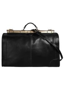 Pike PIKÉ Reisetasche "LOMBARDIA GRANDE", schwarz, Leder, glänzend, beschichtet, Taschen, echt Leder, Made in Italy