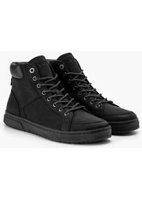 Levi's LEVI'S Herren Sneaker "PIPER MID", Gr. 42, schwarz, Lederimitat, sportlich, Schuhe, Schnürboots, Freizeitschuh, Schnürer mit Logoprägung
