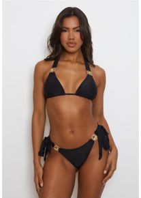 MODA MINX Damen Bikini-Hose "Amour Tie Side Brazilian", gold, Gr. S, unifarben, 82% Polyamid, 18% Elasthan, Badehosen, mit seitlicher Bindung und