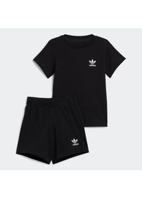 Kinder Trainingsanzug "SHORT TEE SET", schwarz, sportlich, Gr. 68, adidas originals, Obermaterial: 100% Baumwolle, Sportanzüge