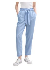 Damen Paperbag-Hoselight stone bright, casual, Gr. L, Tom Tailor Denim, unifarben, Stoff, Obermaterial: 100% Lyocell, Hosen, mit Bindegürtel