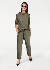 Heine Damen Oversize-Shirt "Oversized Shirt", grün, Gr. 46, unifarben, 70% Viskose, 25% Polyamid, 5% Elasthan, Shirts