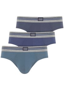 Jockey Herren Slip "Cotton Stretch Brief", Gr. XL, blau, Single Jersey, Obermaterial: 95% Baumwolle, 5% Elasthan, Unterhosen, Mittlere Bundhöhe