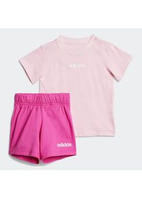 Kinder Trainingsanzug "I LIN T-SET 160", pink, sportlich, Gr. 80, adidas Sportswear, Obermaterial: 100% Baumwolle, Sportanzüge