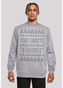 F4NT4STIC Herren Kapuzenpullover "Merry Christmas Everyone Weihnachten", grau, casual, Gr. XS, Obermaterial: 50% Baumwolle, 50% Polyester, Pullover,