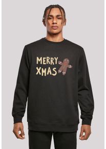 F4NT4STIC Herren Kapuzenpullover "Gingerbread Lebkuchen", schwarz, casual, Gr. 4XL, Obermaterial: 50% Baumwolle, 50% Polyester, Pullover, Print
