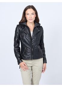 Mustang Damen Lederjacke "31020251", schwarz, Gr. XL, Obermaterial: 100% Leder, Lamm / Futter: 60% Baumwolle, 40% Polyester / Ärmelfutter: 100%
