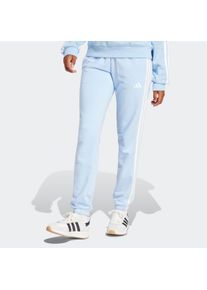 Damen Sporthose "W 3S FT CF PT", blau, sportlich, Gr. XXL, adidas Sportswear, Obermaterial: 55% Baumwolle, 36% Polyester, 9% Viskose, Hosen, aus