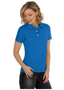 TRIGEMA Damen Poloshirt "TRIGEMA Poloshirt aus Baumwolle", blau, Basic, Gr. XXXL, 100% Baumwolle, Shirts
