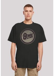 F4NT4STIC Herren T-Shirt "David Bowie Rock Music Band Circle Logo", schwarz, casual, Gr. XS, Obermaterial: 100% Baumwolle, Shirts, Print