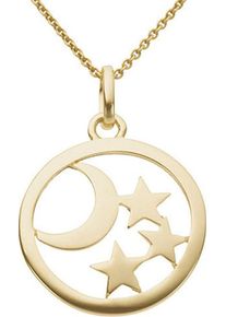 Firetti Damen Ketten-Anhänger "Schmuck Geschenk Gold 333 Halsschmuck Anhänger Mond und Sterne", Gelbgold 333, 0,49 g, gold, Gelbgold 333,