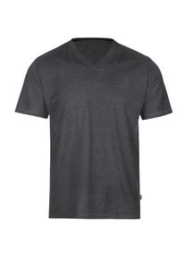 TRIGEMA Herren T-Shirt "TRIGEMA V-Shirt DELUXE Baumwolle", grau, Basic, Gr. L, 100% Baumwolle, Shirts